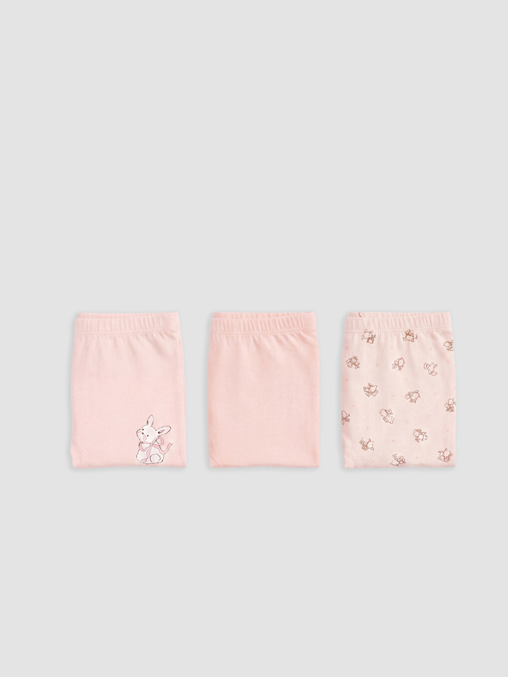 Pembe Baskılı Kız Çocuk Boxer 3'lü