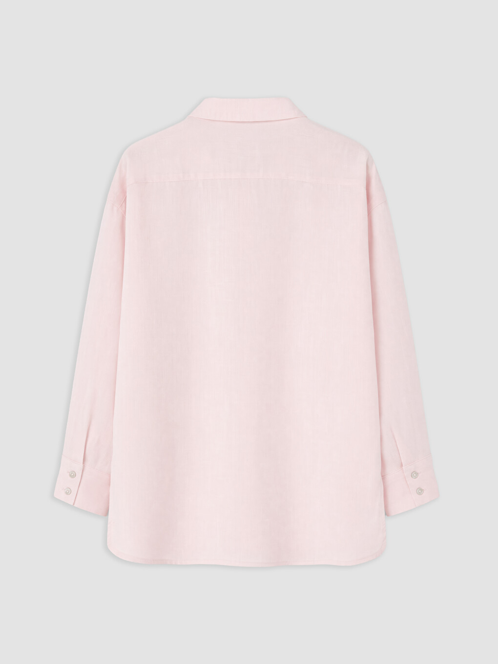 Pembe Oversize Müslin Kadın Gömlek-1