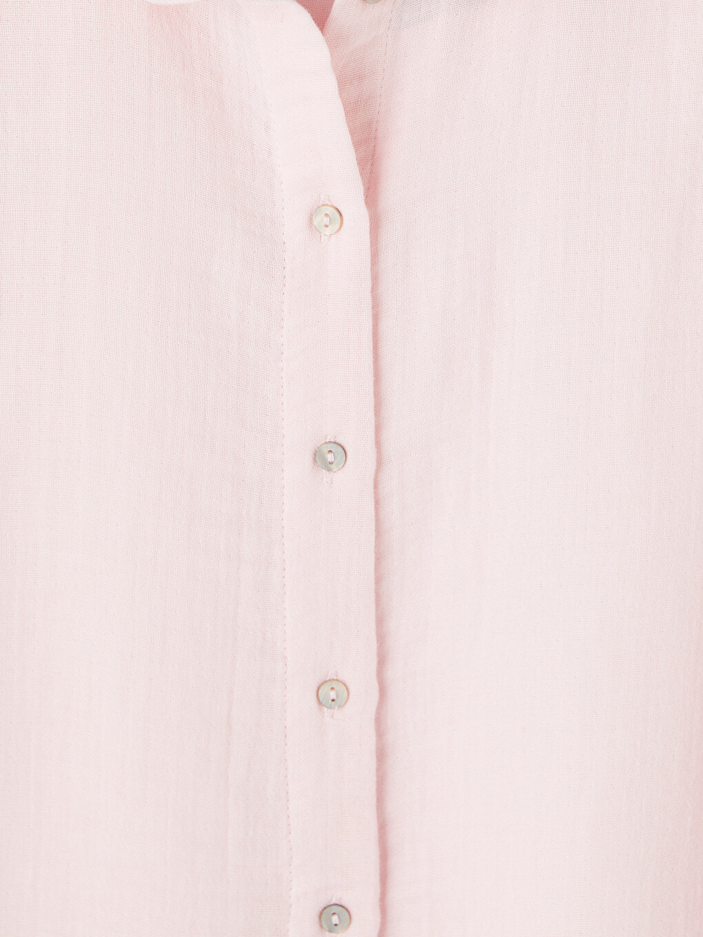 Pembe Oversize Müslin Kadın Gömlek-2
