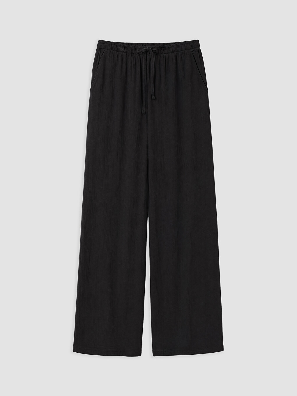 Elastic Waist Muslin Women's Trousers-4