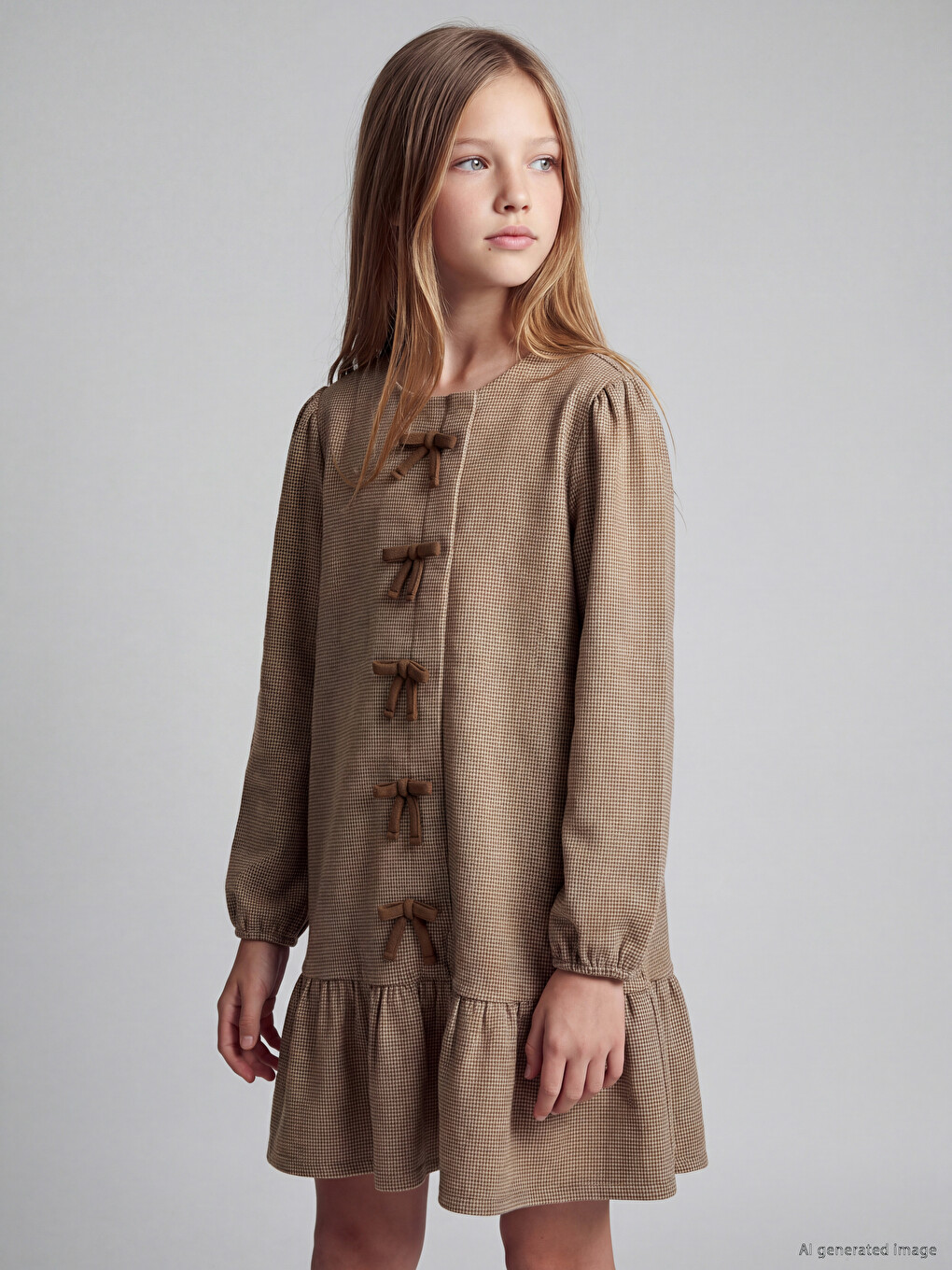 Easy Wearable Snap Girls' Dress-1