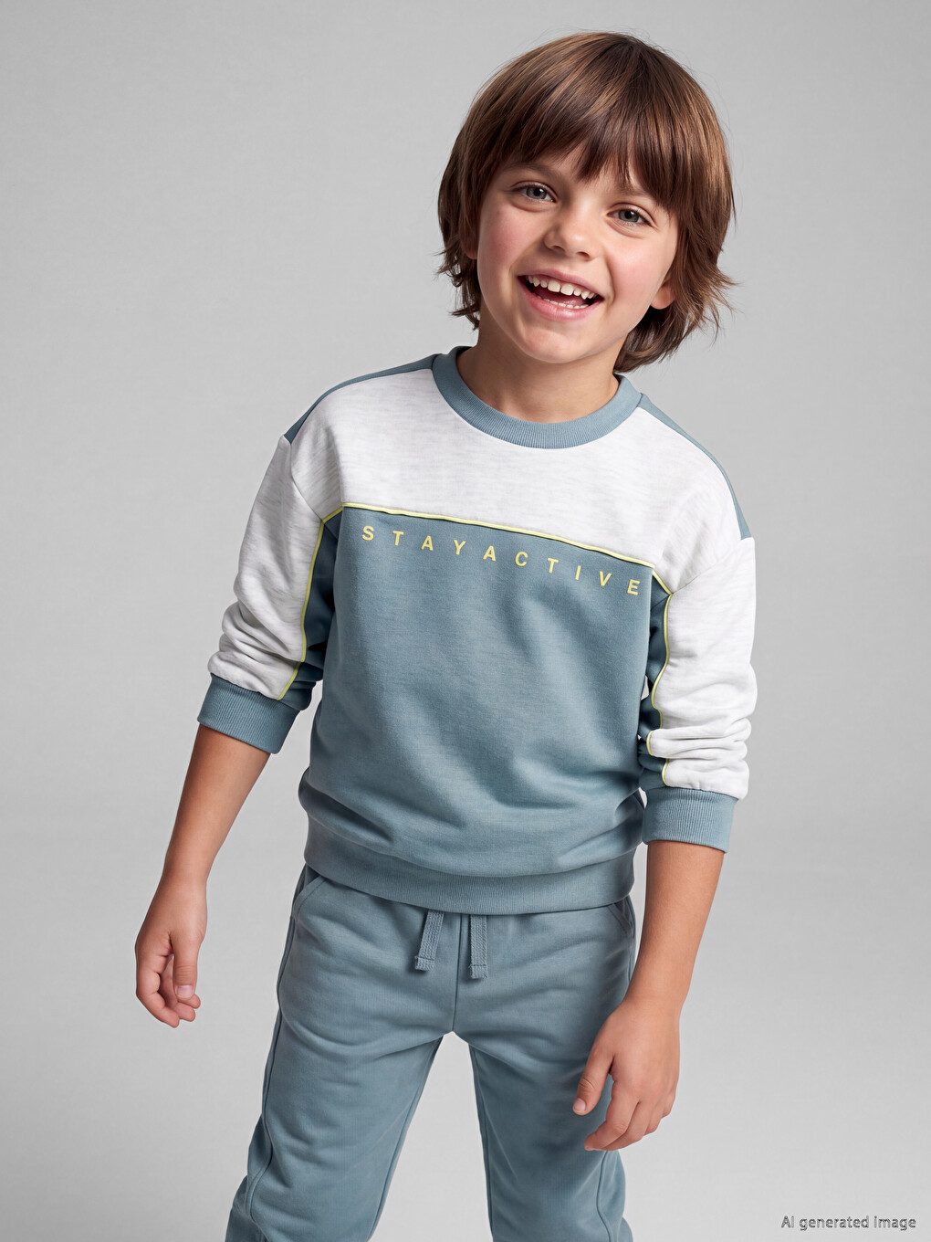 Color Block Soft Touch Boys' Sweatshirt-1