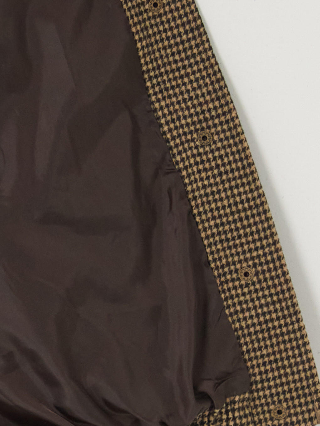 Mock Neck Houndstooth Patterned Women's Jacket-8