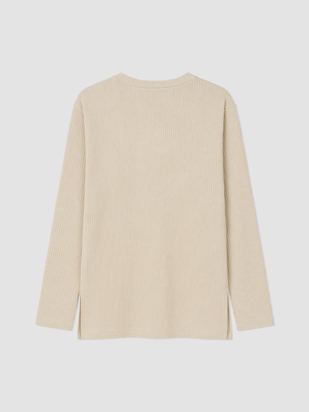Bej Bisiklet Yaka Oversize Kadın Tunik-6