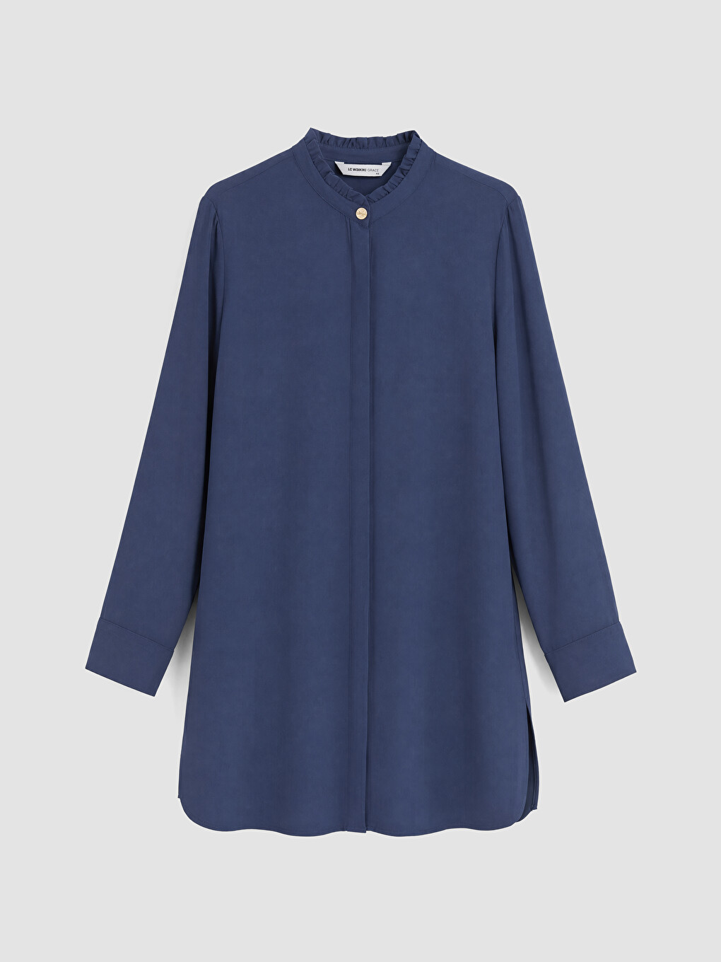 Woman Navy Shirt Tunic-4