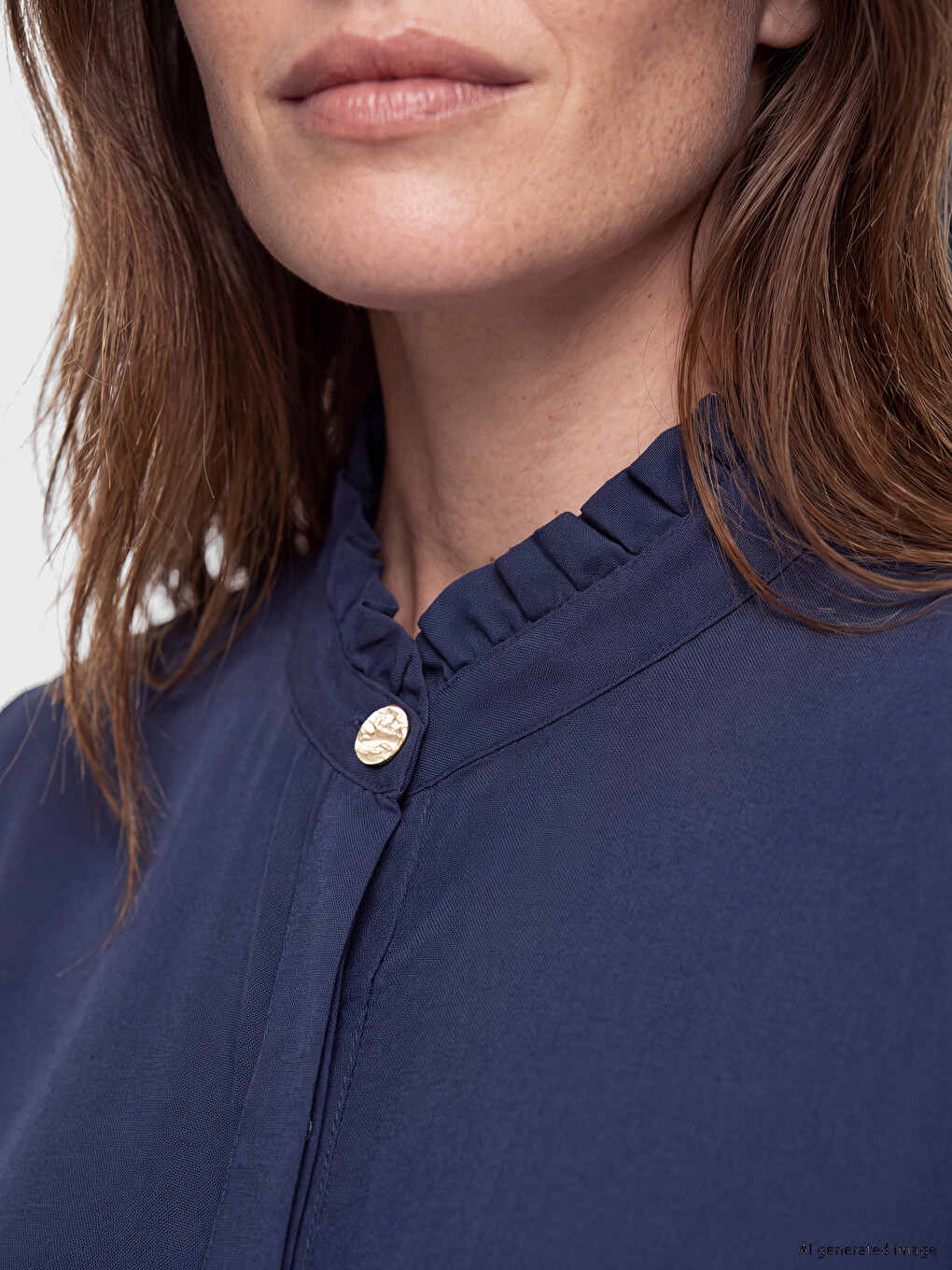 Woman Navy Shirt Tunic-2