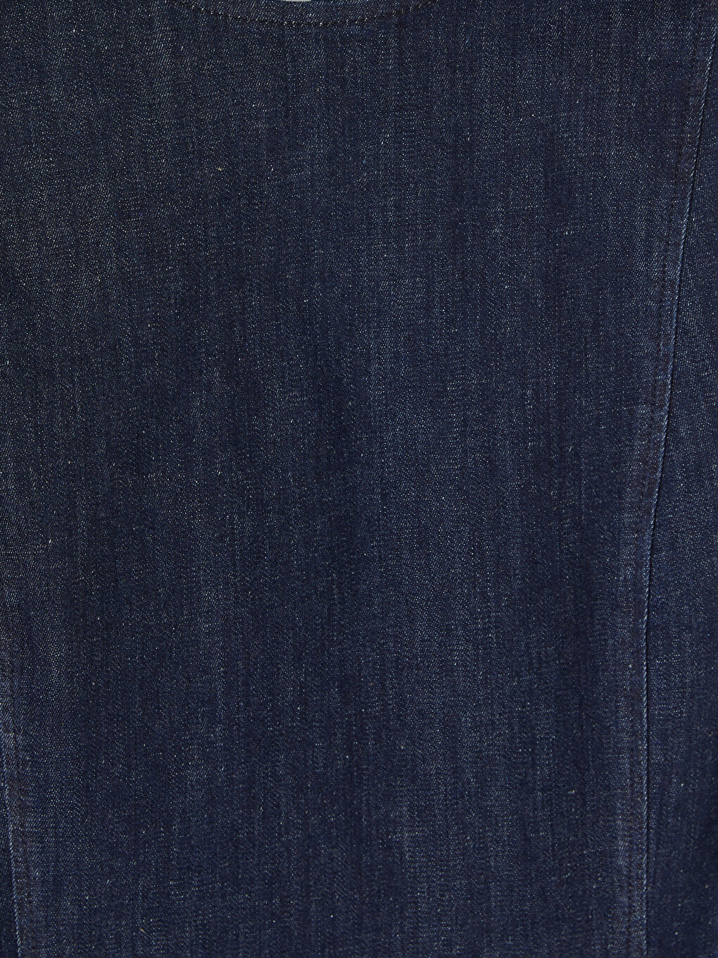 İndigo Bisiklet Yaka Jean Elbise-5