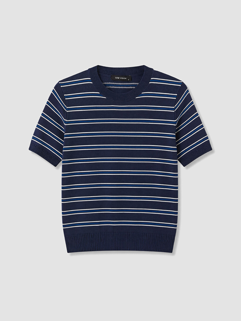 Crew Neck Striped Women's Knitwear Sweater-4