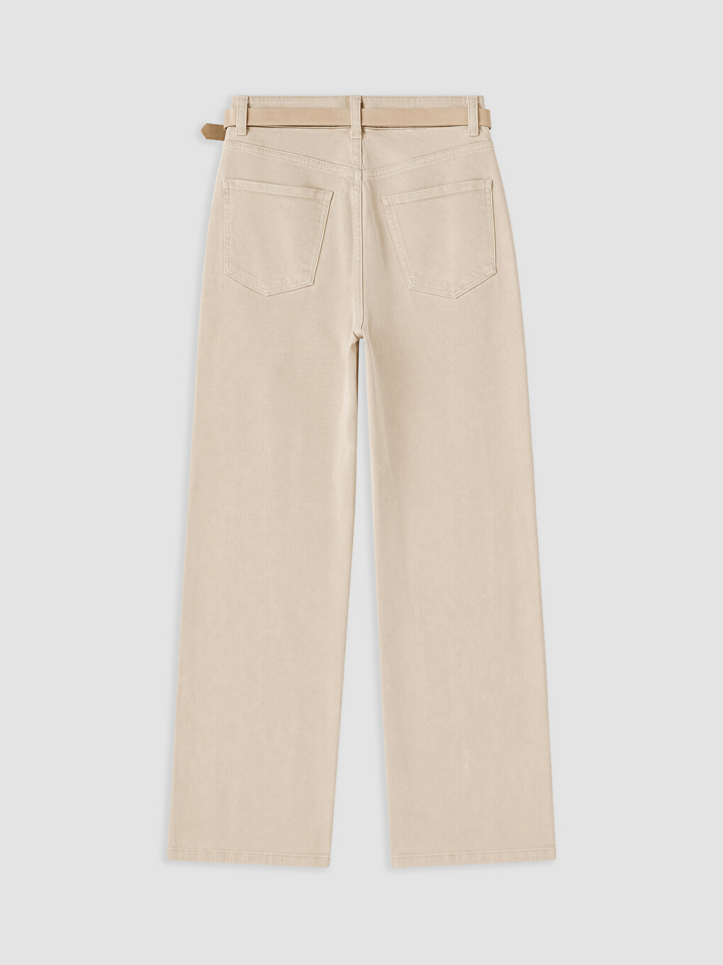 Waist Belted Wideleg Women's Jeans-5