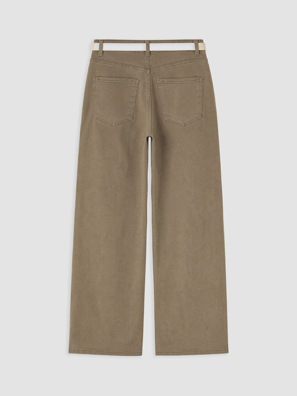 Waist Belted Wideleg Women's Jeans-5
