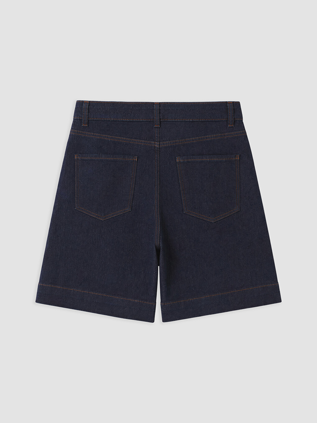 Woman Indigo Denim Shorts-1