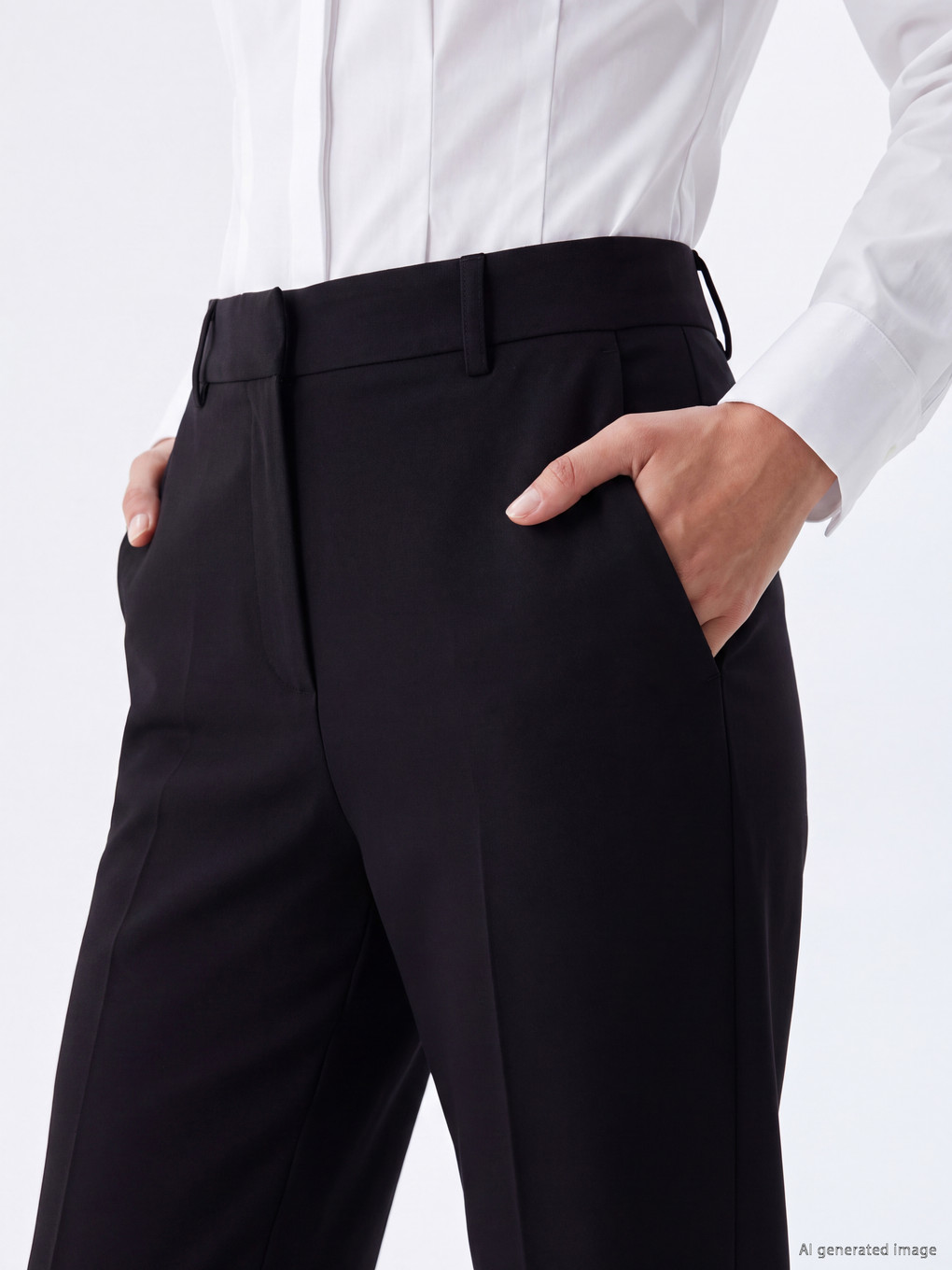 Дамски Платнени Панталони С Широк Крачол-2