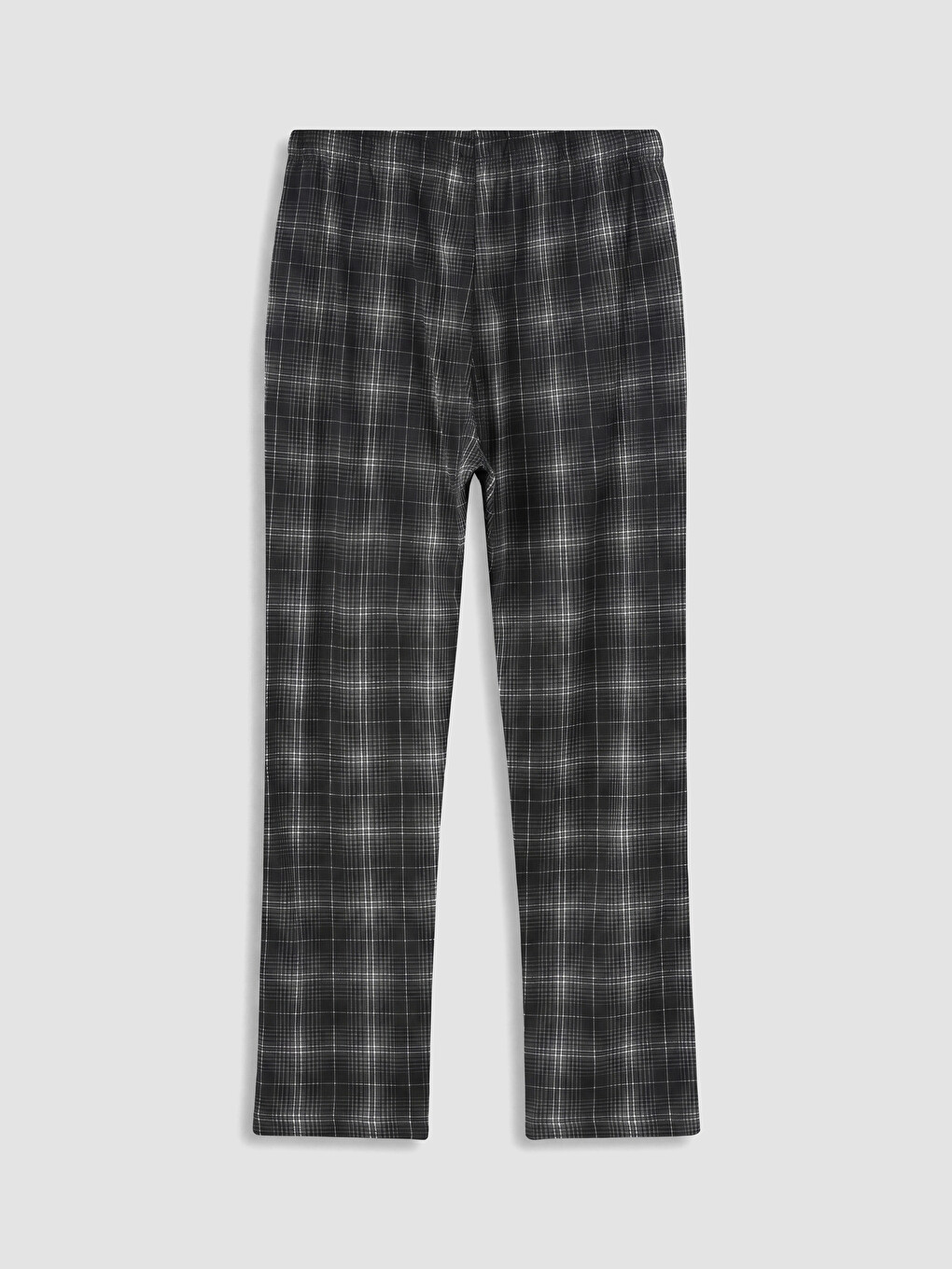 Antrasit Regular Fit Ekose Erkek Pijama Alt-1
