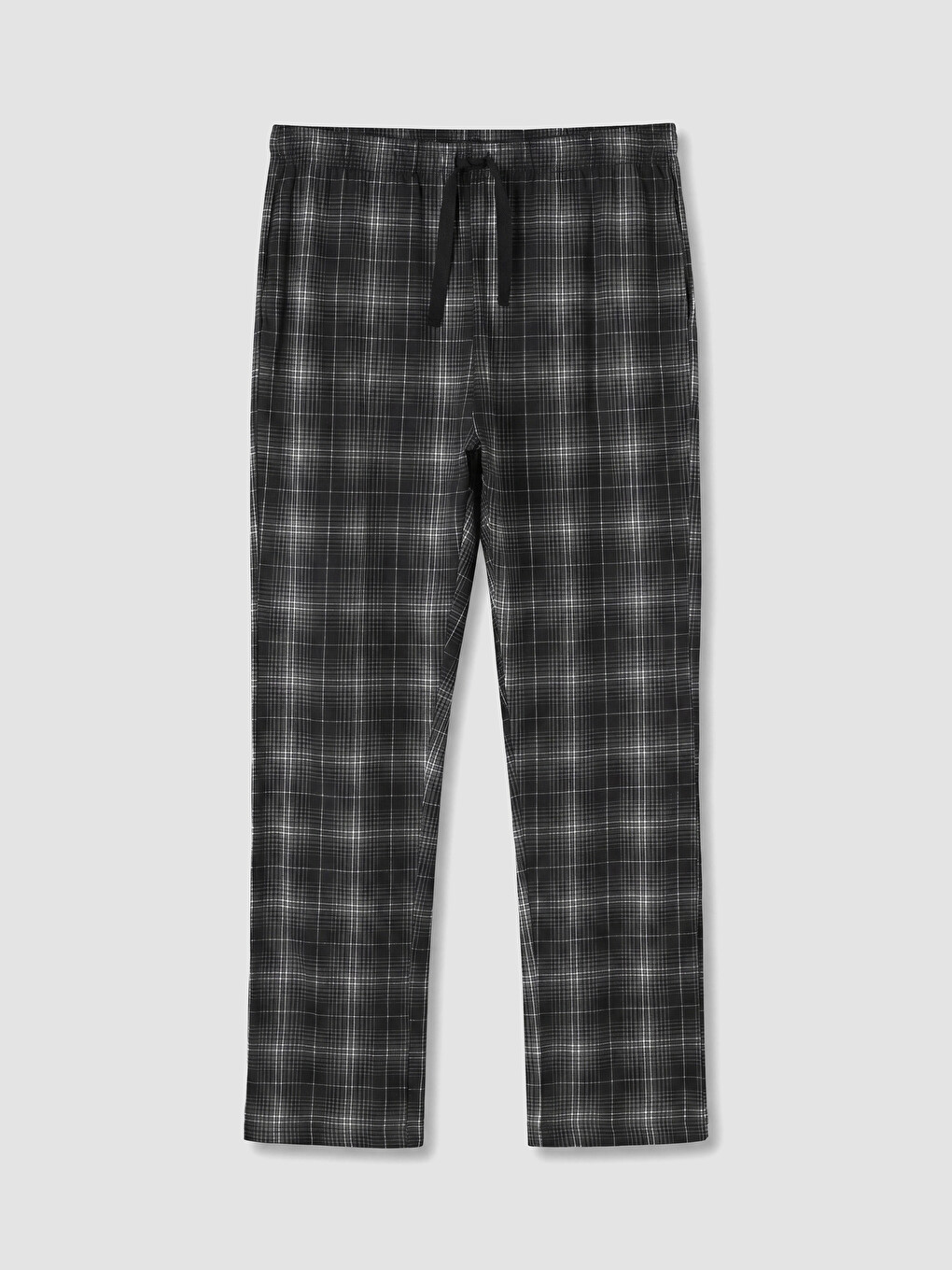 Antrasit Regular Fit Ekose Erkek Pijama Alt