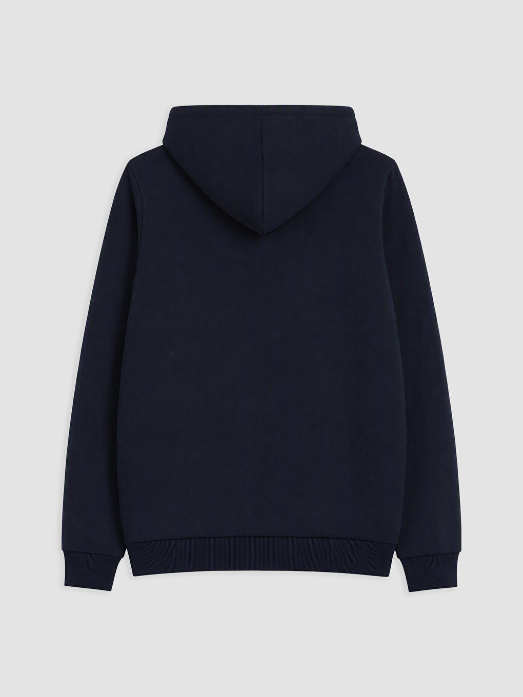 Lacivert Kapüşonlu Kadın Fermuarlı Sweatshirt-1
