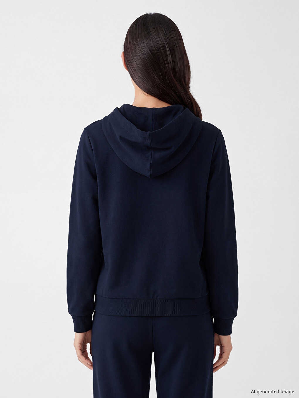 Hooded Women's Zippered Sweatshirt-3