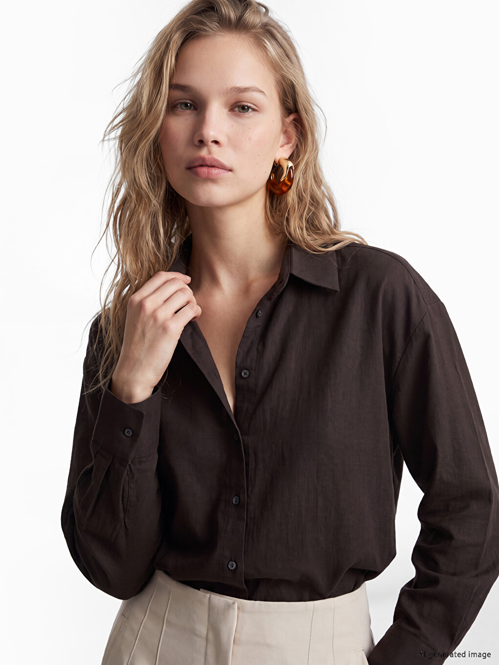 Oversize Poplin Women's Shirt