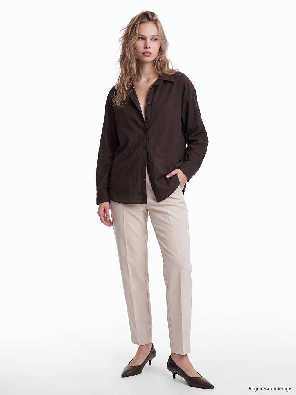 Oversize Poplin Women's Shirt-1