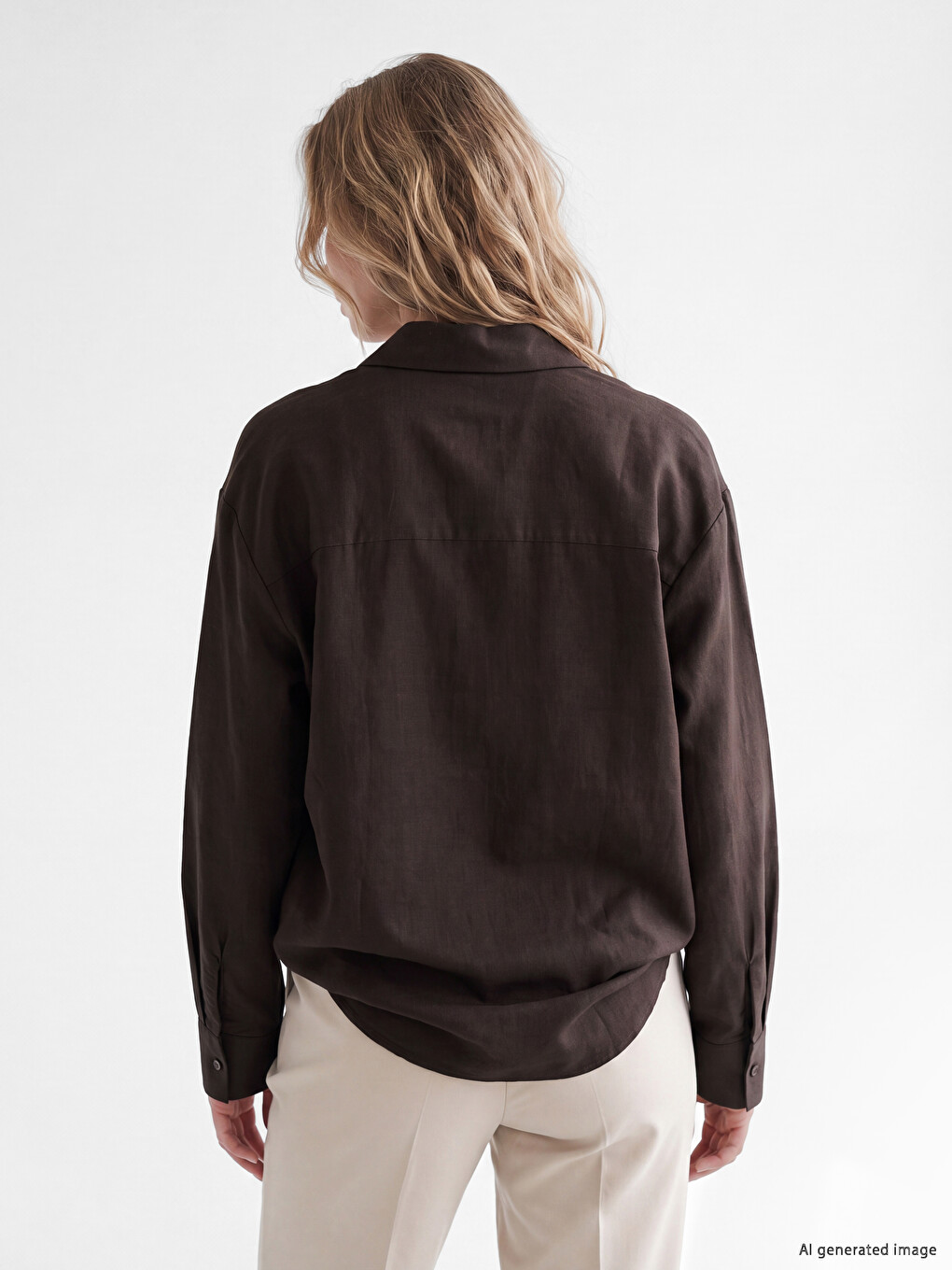 Oversize Poplin Women's Shirt-3
