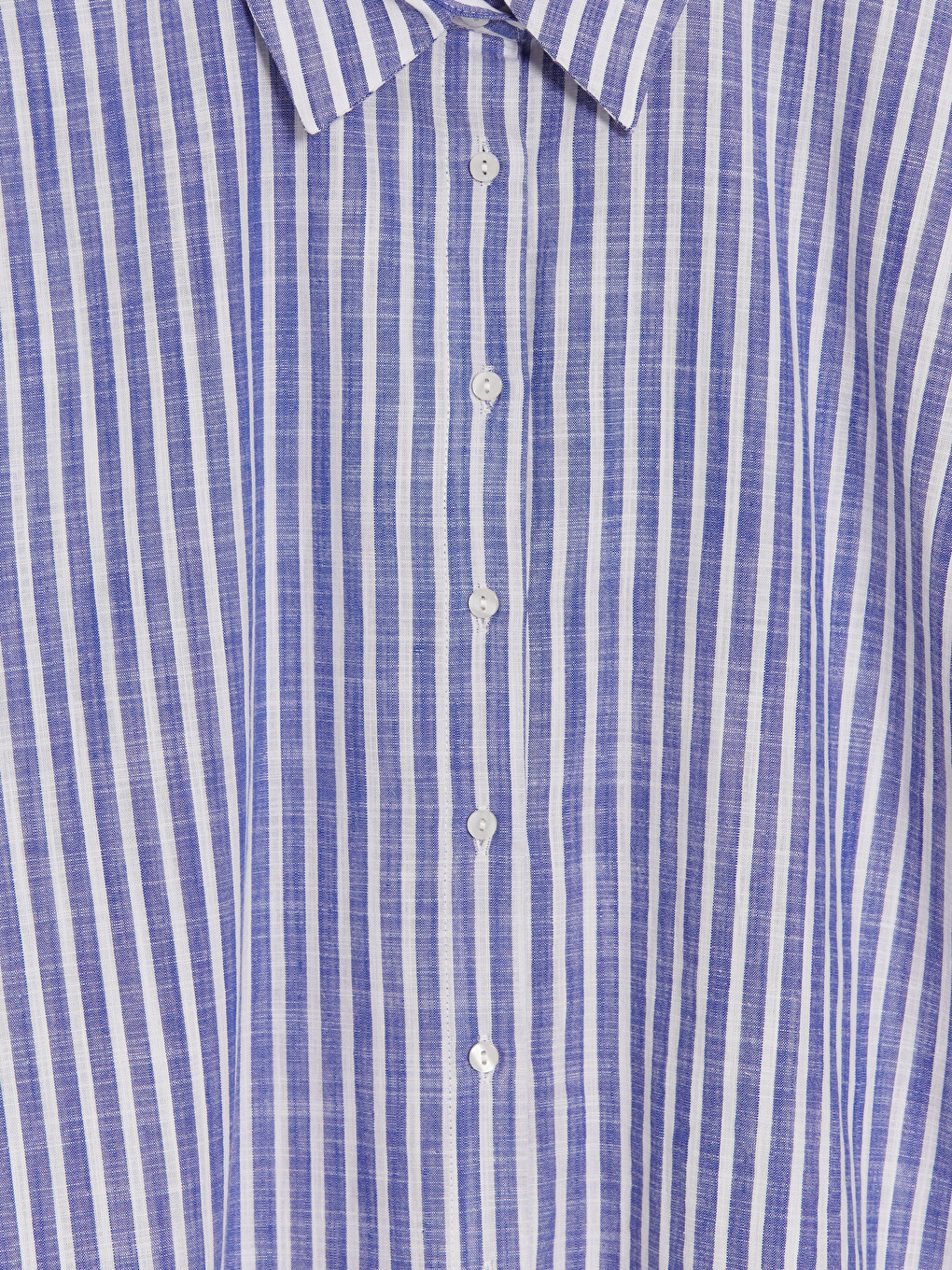 Striped Oversize Poplin Women's Shirt-2