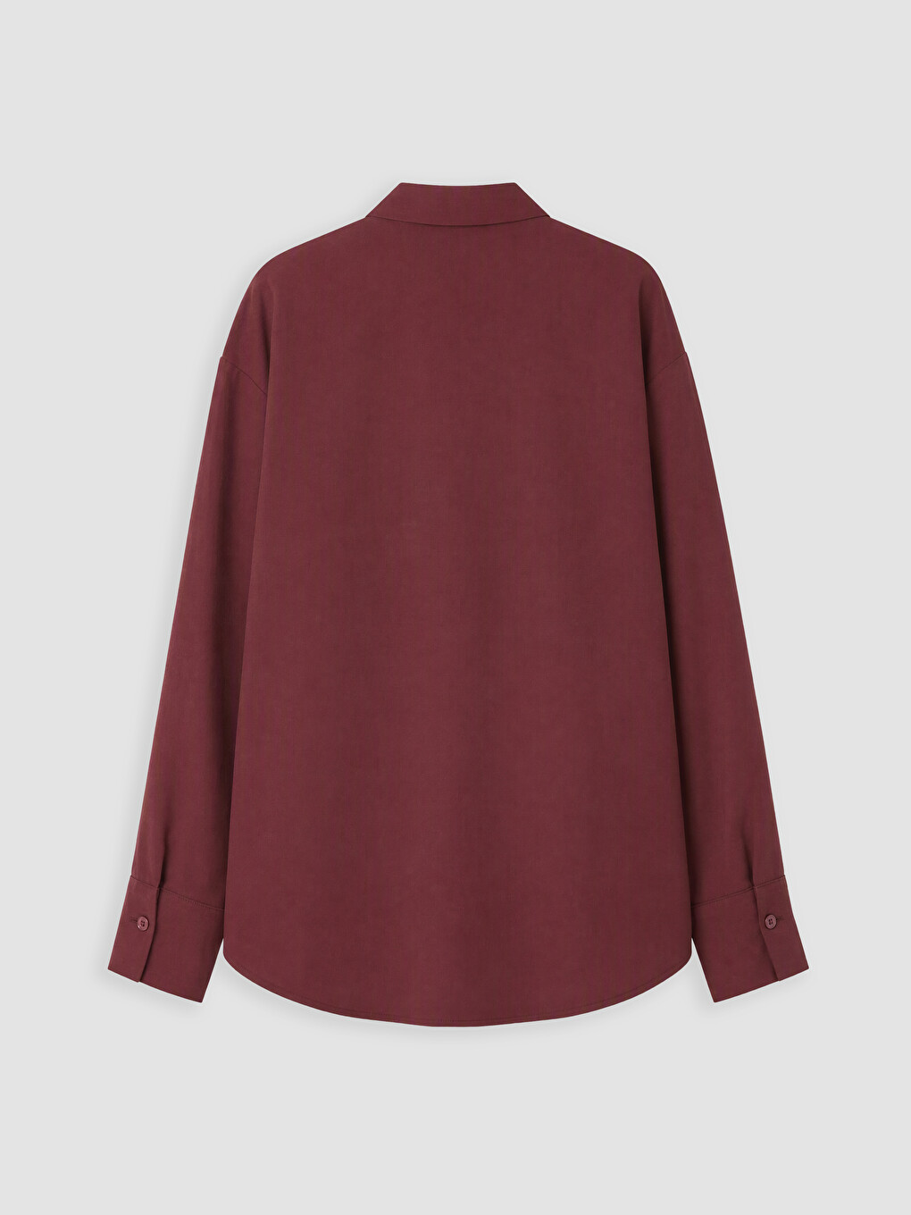 Bordo Oversize Kadın Gömlek-2
