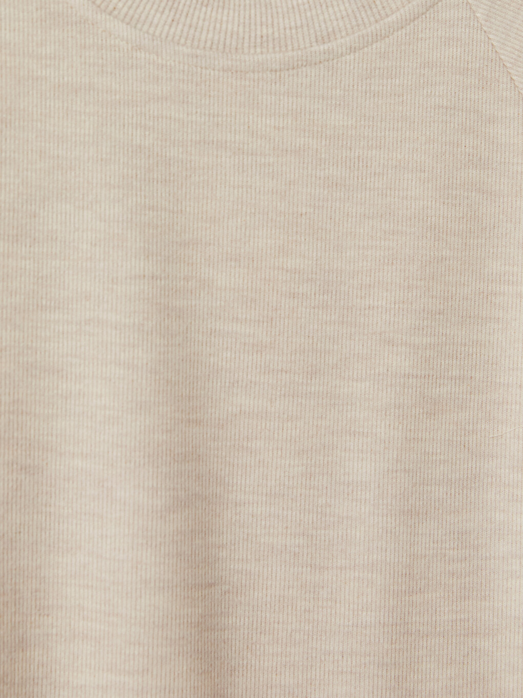 Bej Bisiklet Yaka Kadın Sweatshirt-2