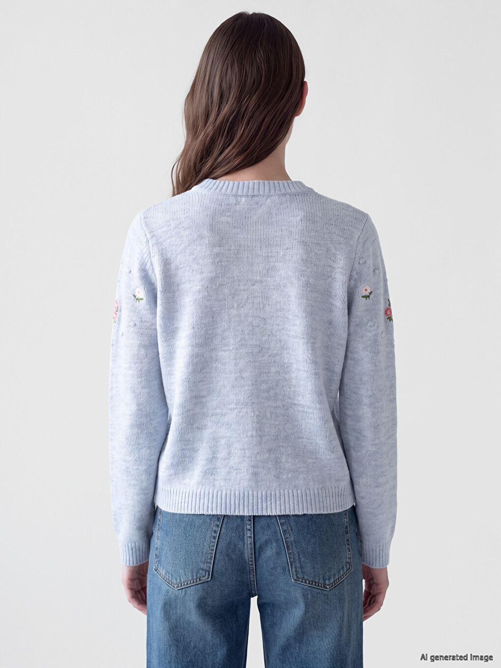 Woman Blue Cardigan-3