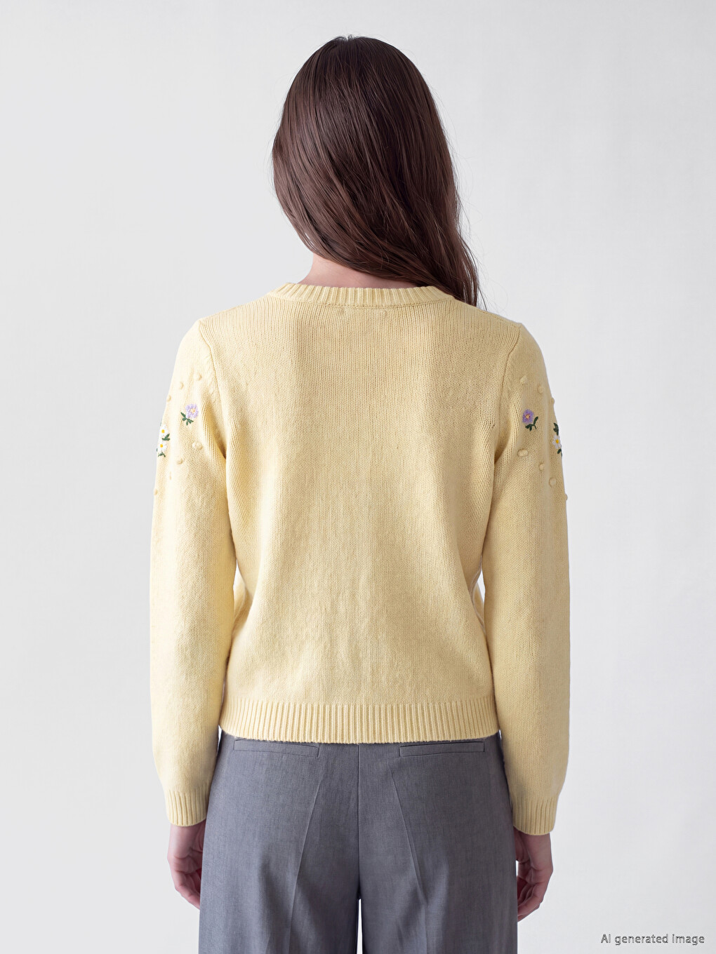 Woman Yellow Cardigan-3