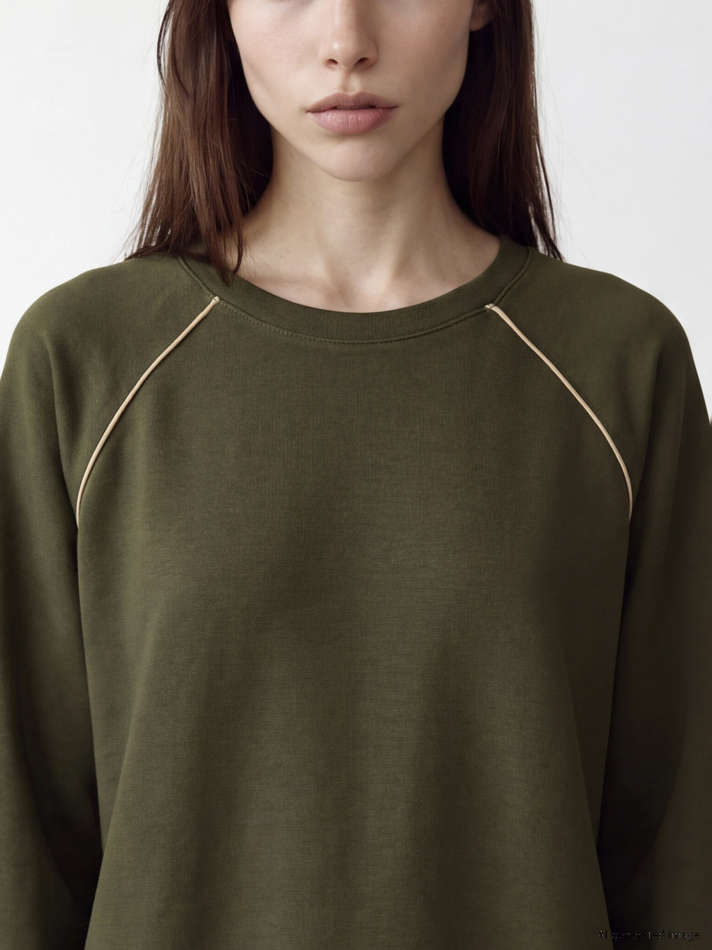 Bisiklet Yaka Kadın Sweatshirt-2