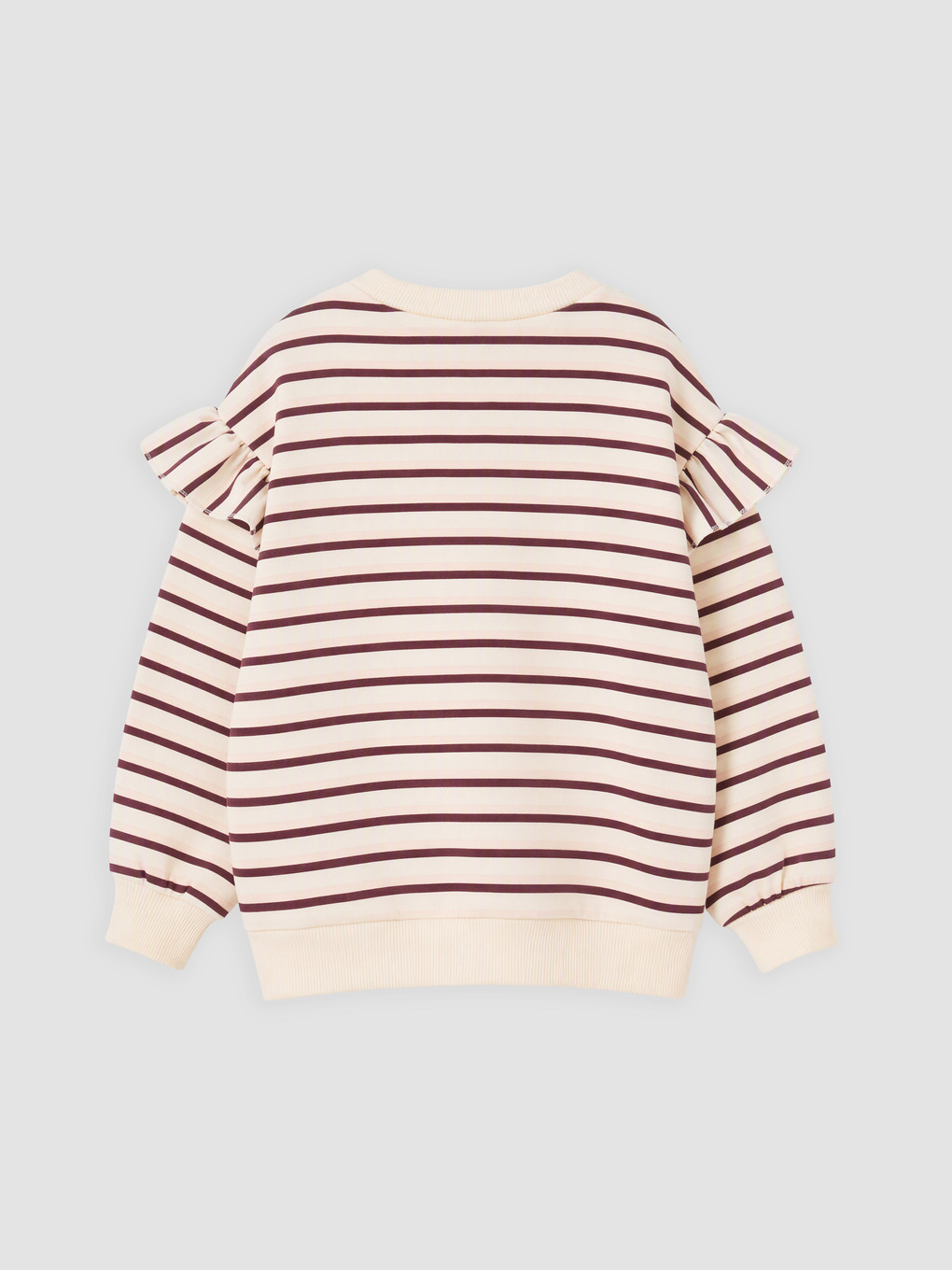 Ekru Baskılı Kız Çocuk Sweatshirt-3