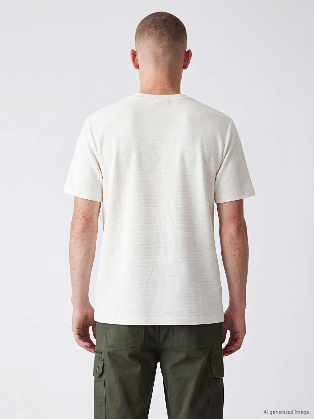 Crew Neck Textured Men's T-shirt-3