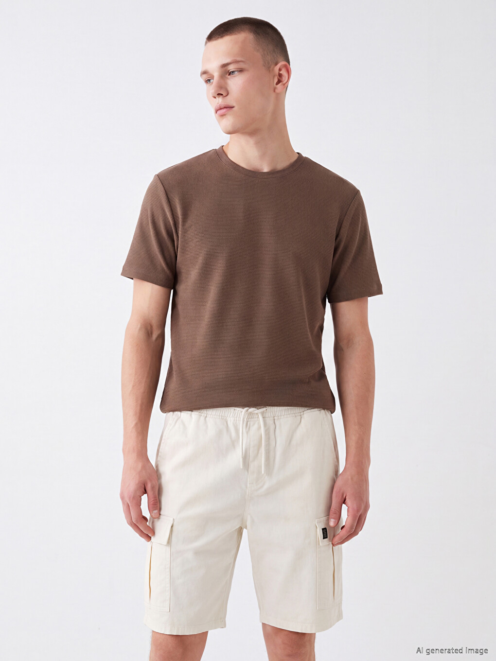Crew Neck Textured Men's T-shirt