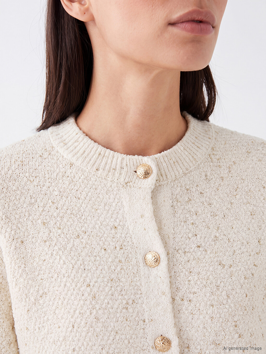 Woman Beige Cardigan-2