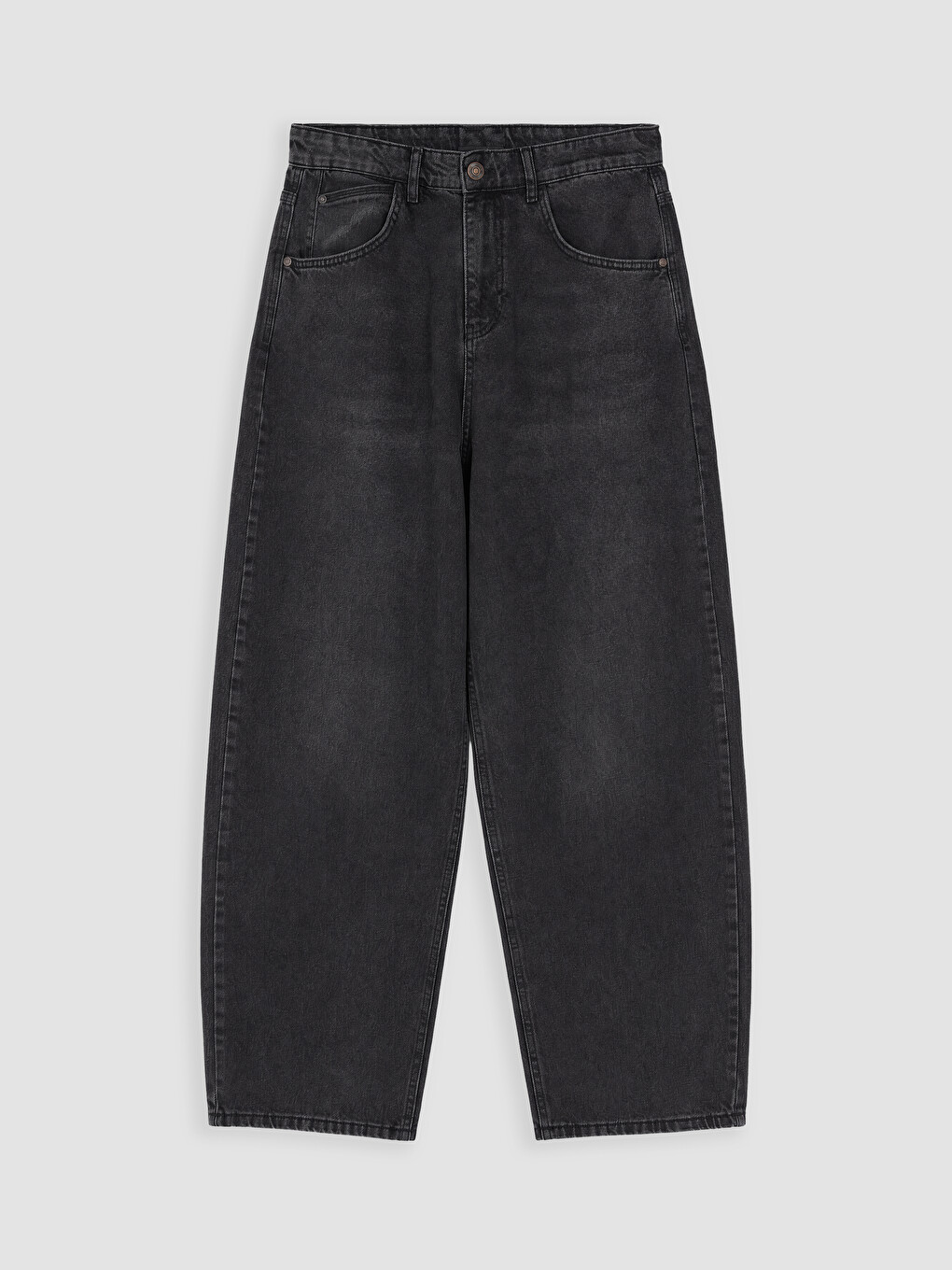 Siyah Baggy Fit Erkek Jean Pantolon