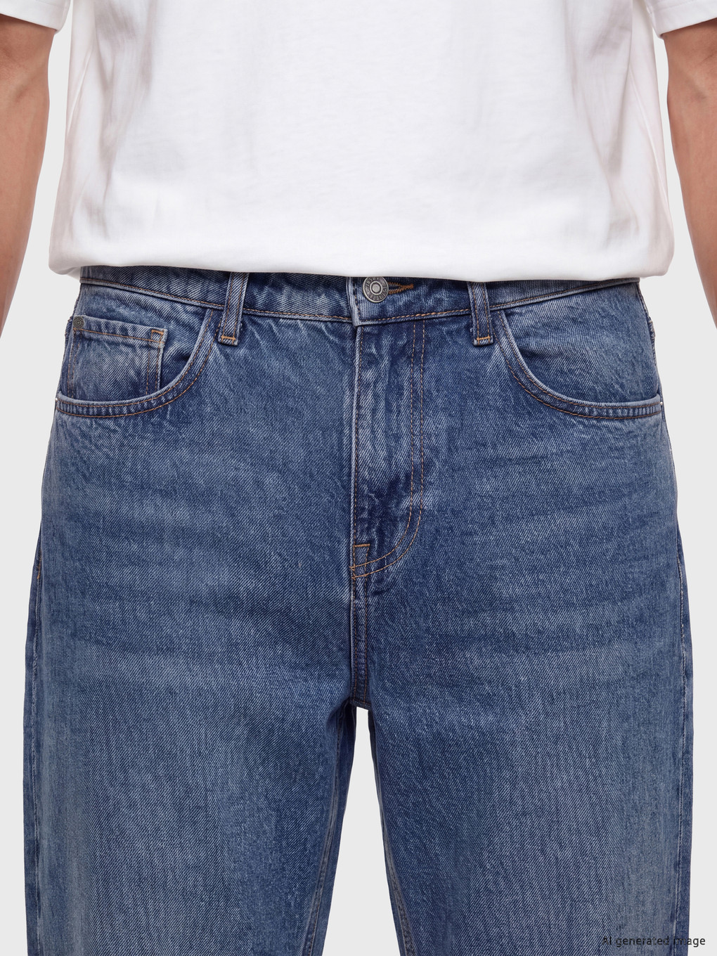 İndigo Baggy Fit Erkek Jean Pantolon-2