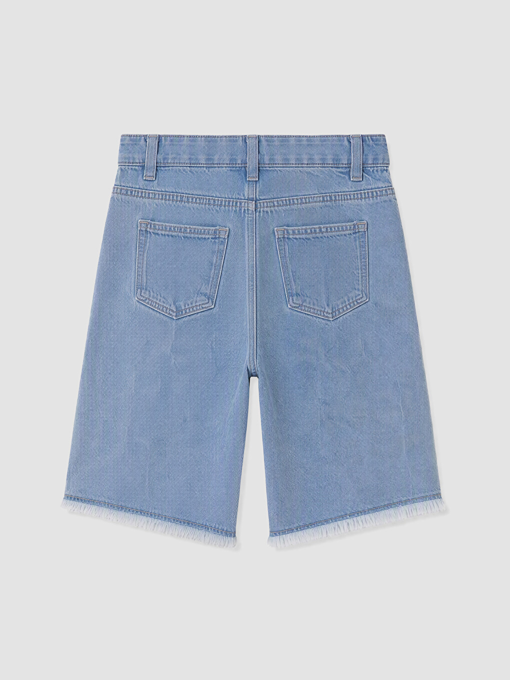 İndigo Bermuda Fit Taşlı Kız Çocuk Jean Şort-2
