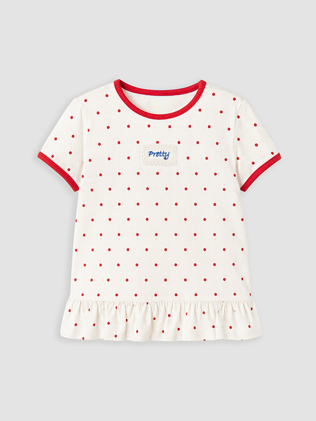 2 Pack Crew Neck Printed Girls' T-shirt-4