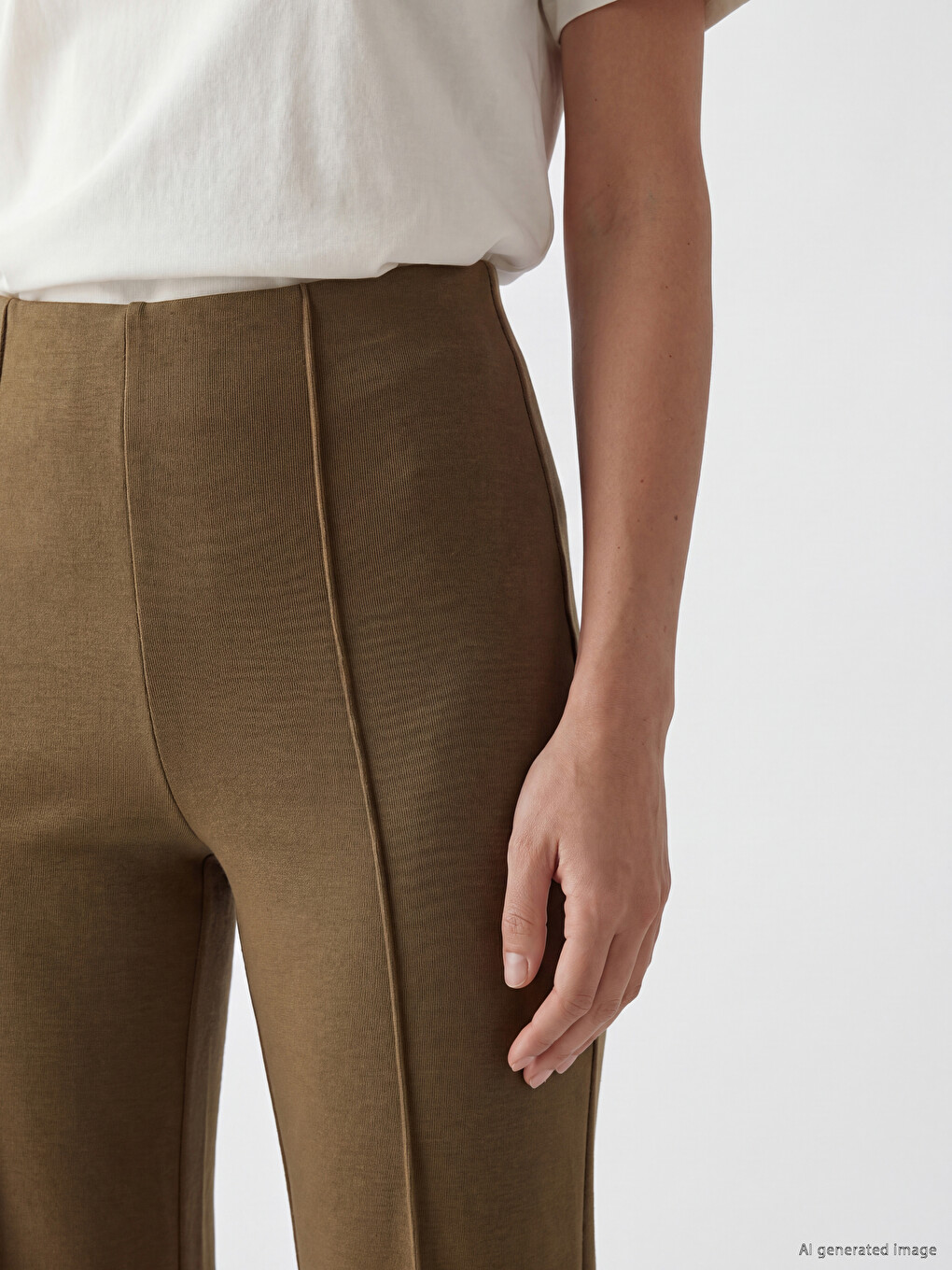 Ženske Pantalone Visokog Struka Sa Zvonastim Nogavicama Za Žene-2