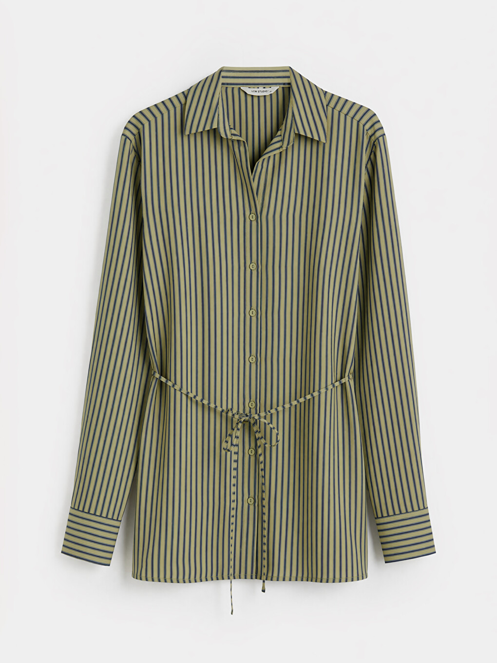 Tie-waist Striped Women's Shirt