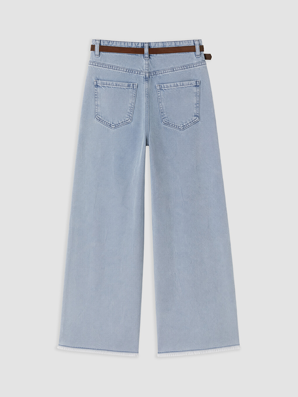 Mavi Wideleg Kız Çocuk Jean Pantolon-1