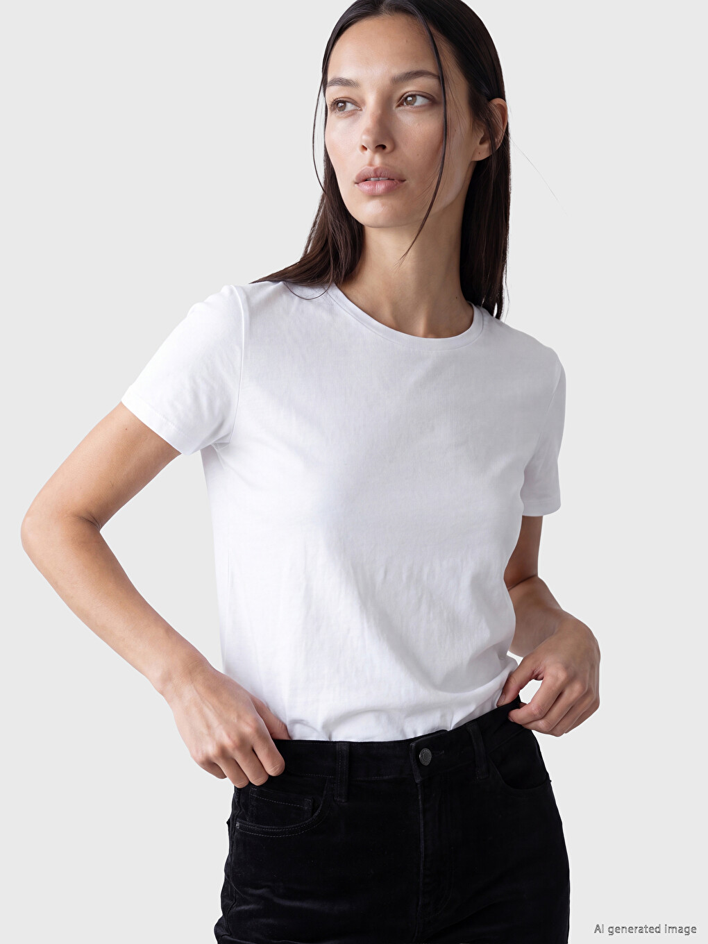 Crew Neck 100% Cotton Women's T-shirt