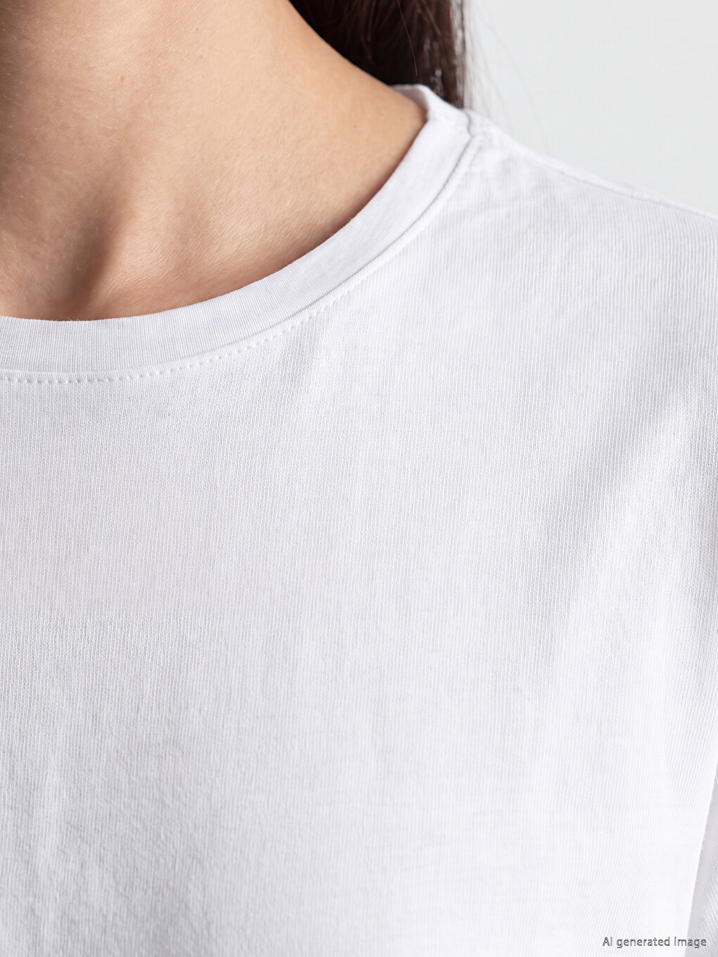 Crew Neck 100% Cotton Women's T-shirt-2