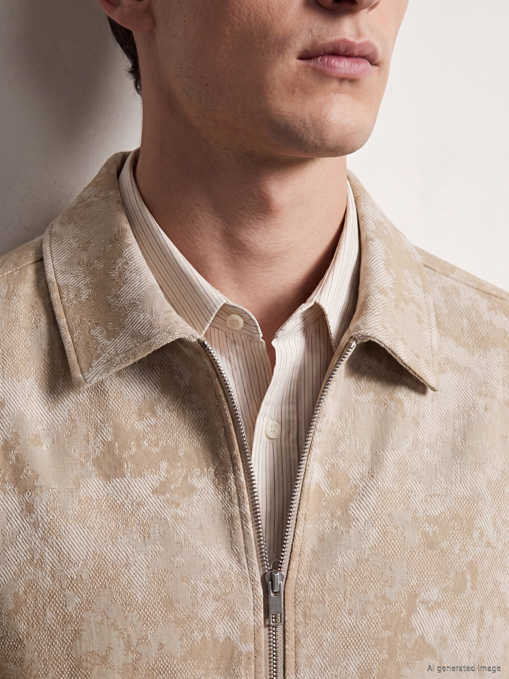 Regular Fit Patterned Men's Jacket-2