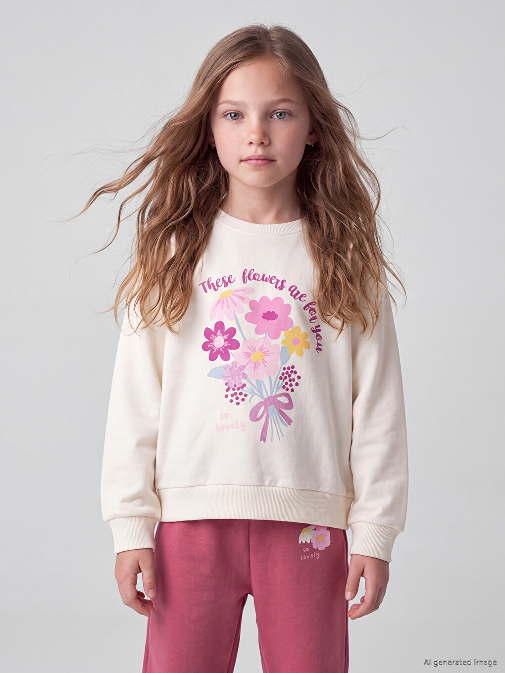 2 Pack Girls' Thick Sweatshirt-1