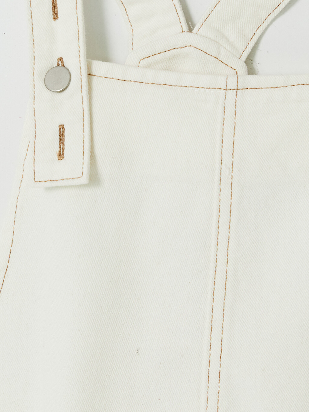 Square Neck Denim Dungaree Dress-5