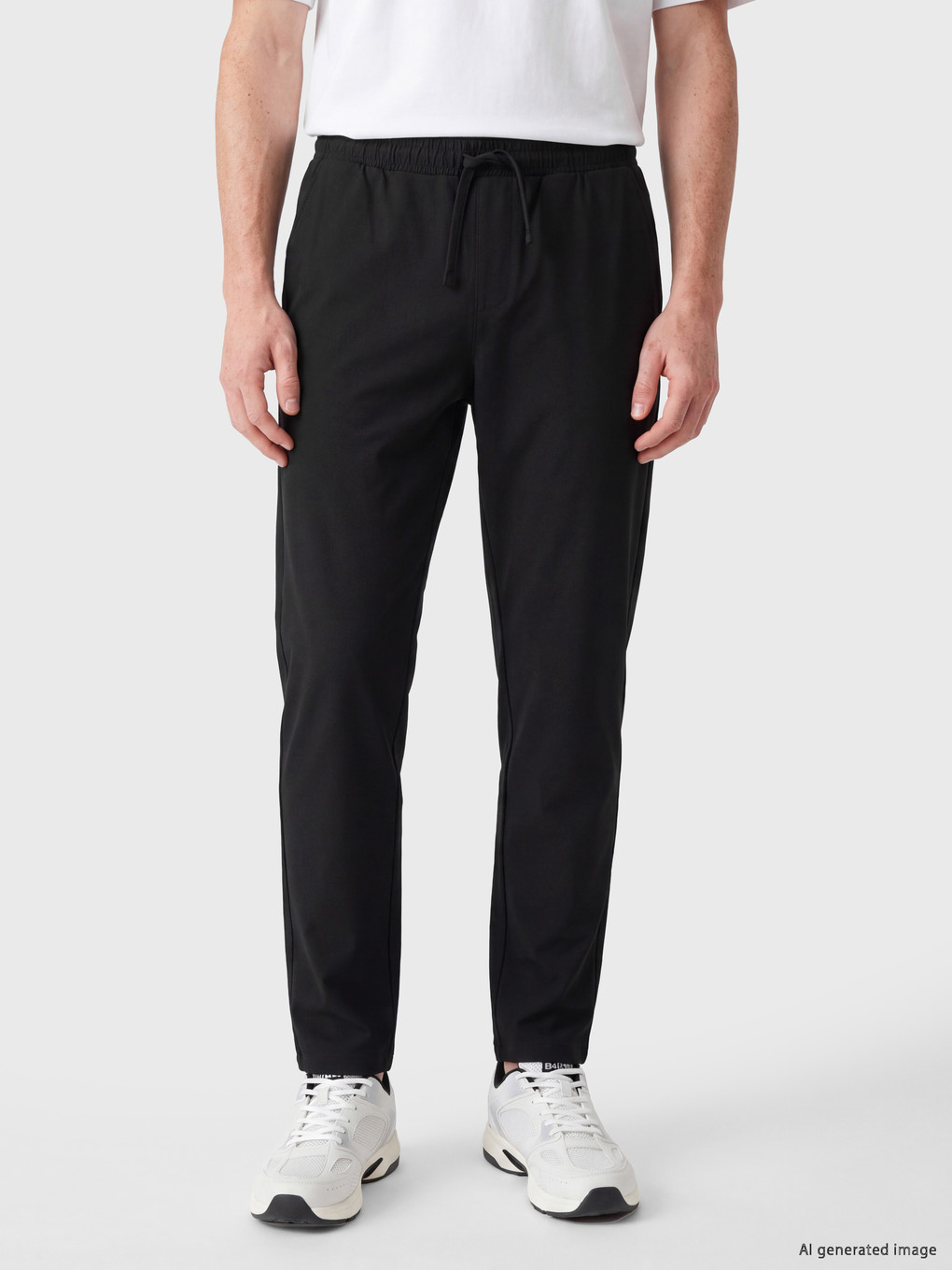 Siyah Regular Fit Erkek Pantolon-1