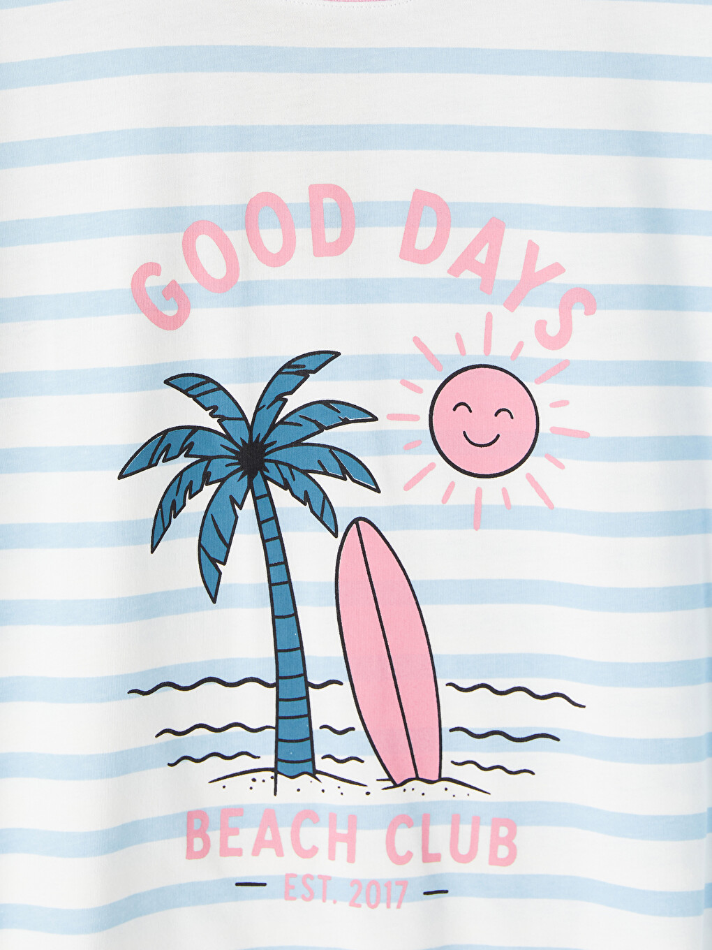 Crew Neck Striped 100% Cotton Women's T-shirt-2