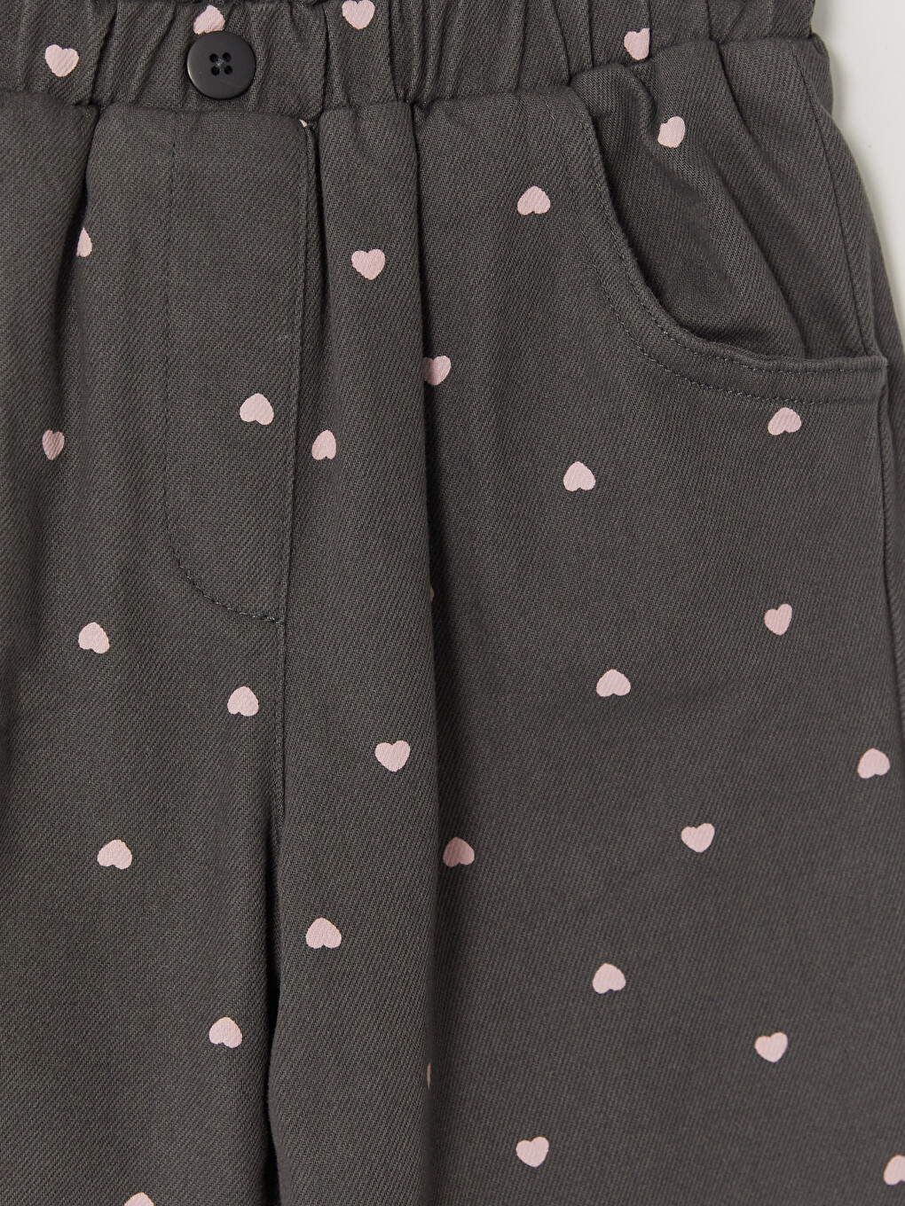 Girls' Fleece Lined Gabardine Trousers-2