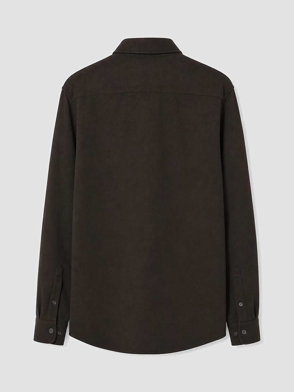Kahverengi Slim Fit İnterlok Erkek Gömlek-2
