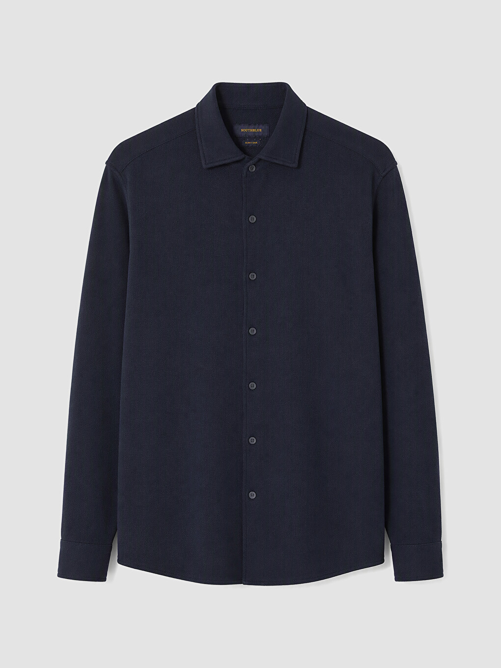 Lacivert Slim Fit İnterlok Erkek Gömlek